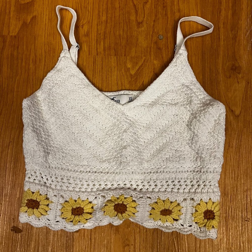 Floral knitted tank top